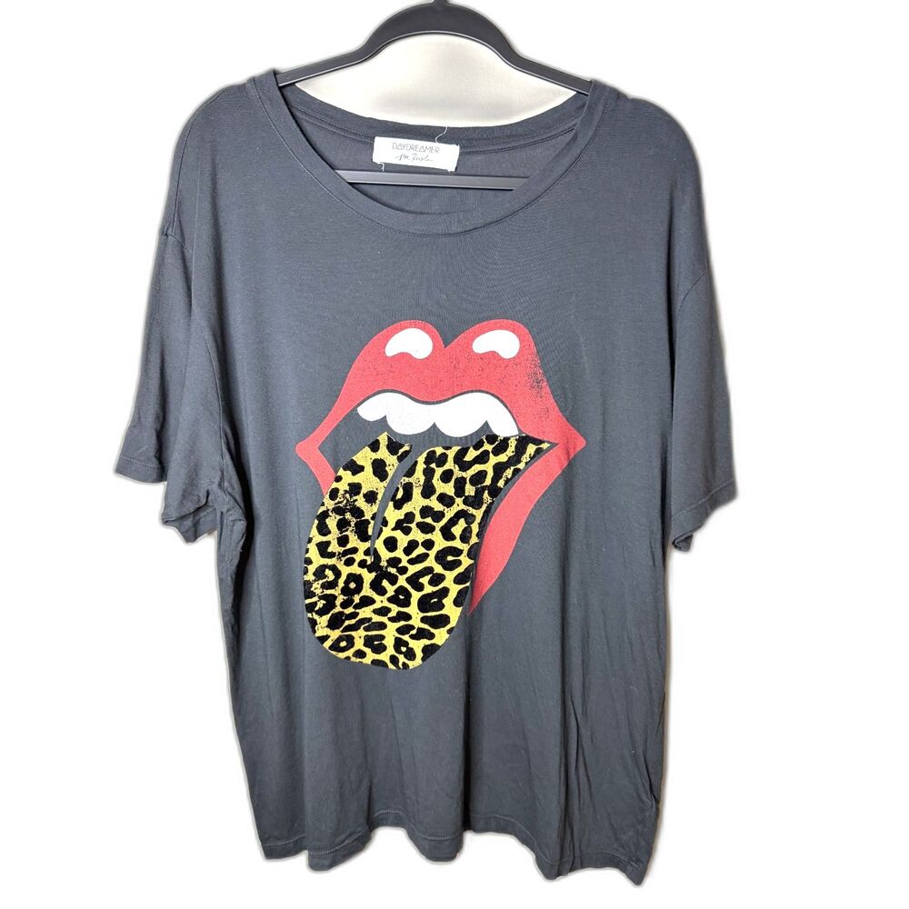 Daydreamer for Free People | Rolling Stones T-shirt With A Leopard Print Tongue